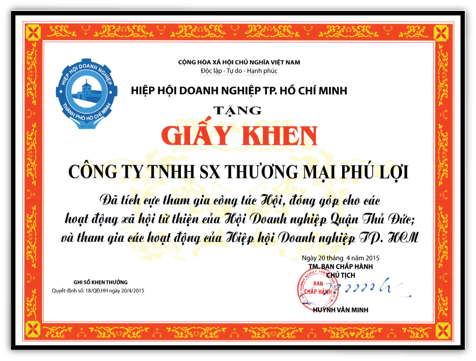 Chứng nhận 2